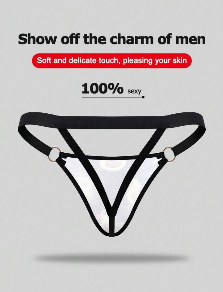 Men's Duck Print Hollow Out Men's Briefs